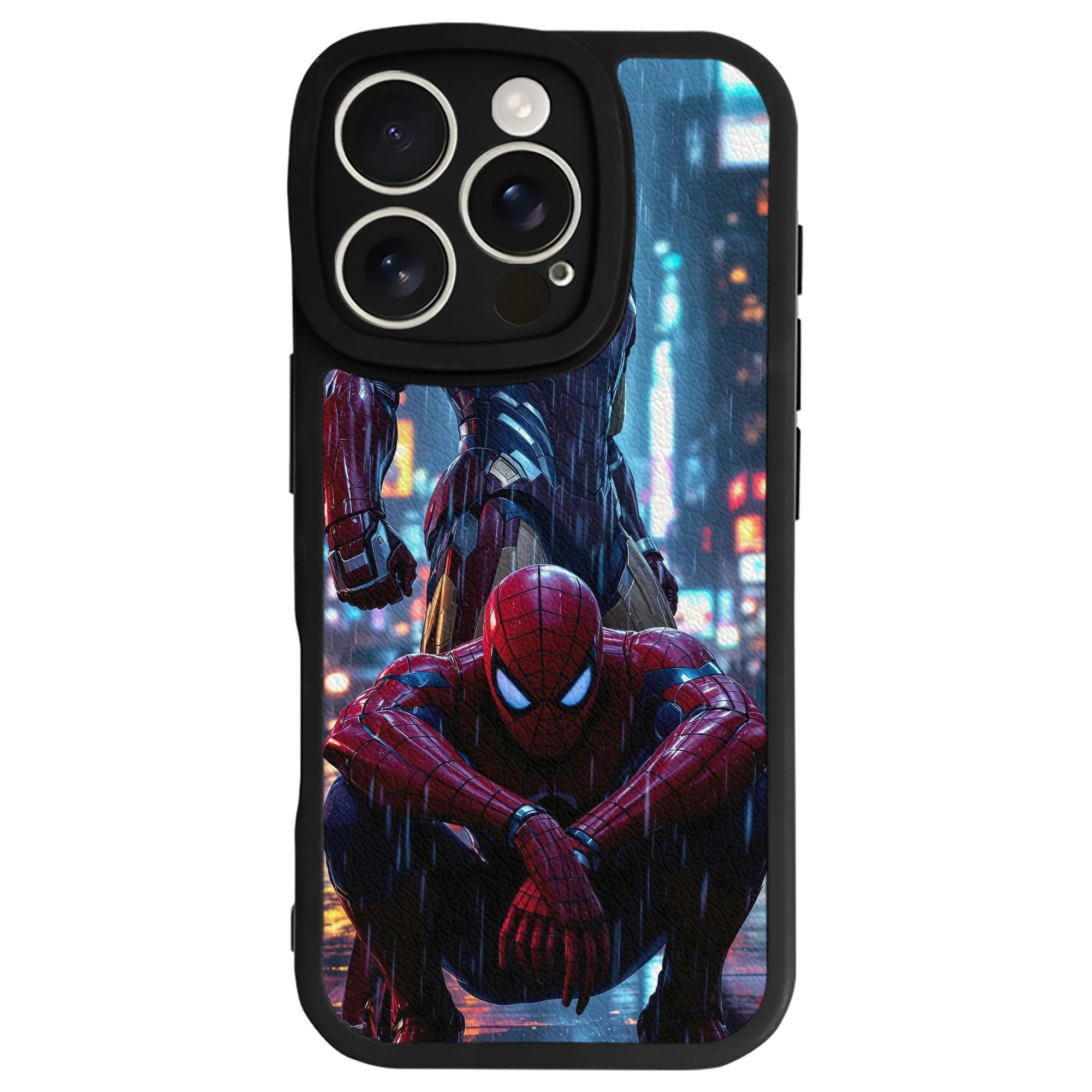 Spider Man スパイダーマン 【iPhone 16シリーズ対応】シリコンスマホケース（レザー調） 材質：シリコン
